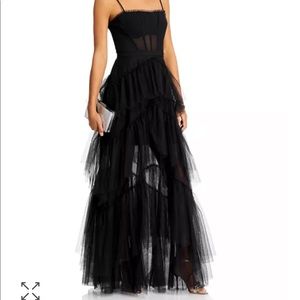 BCBGMAXAZRIA Tulle Corset Essential Gown